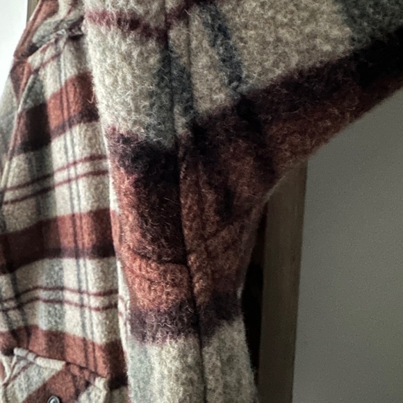 ANIAN Plaid Wool Georgia Coat with Pockets Size s - Picture 4 of 12